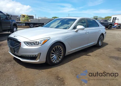 2017 Genesis G90 3.3T Premium z USA, uszkodzony, nr VIN KMHG34JA9HU024771